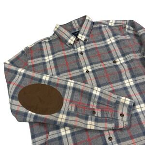 J.‎ Crew Shirt Men Large Chamois Flannel Elbow Patch Button Down Gorpcore Hike